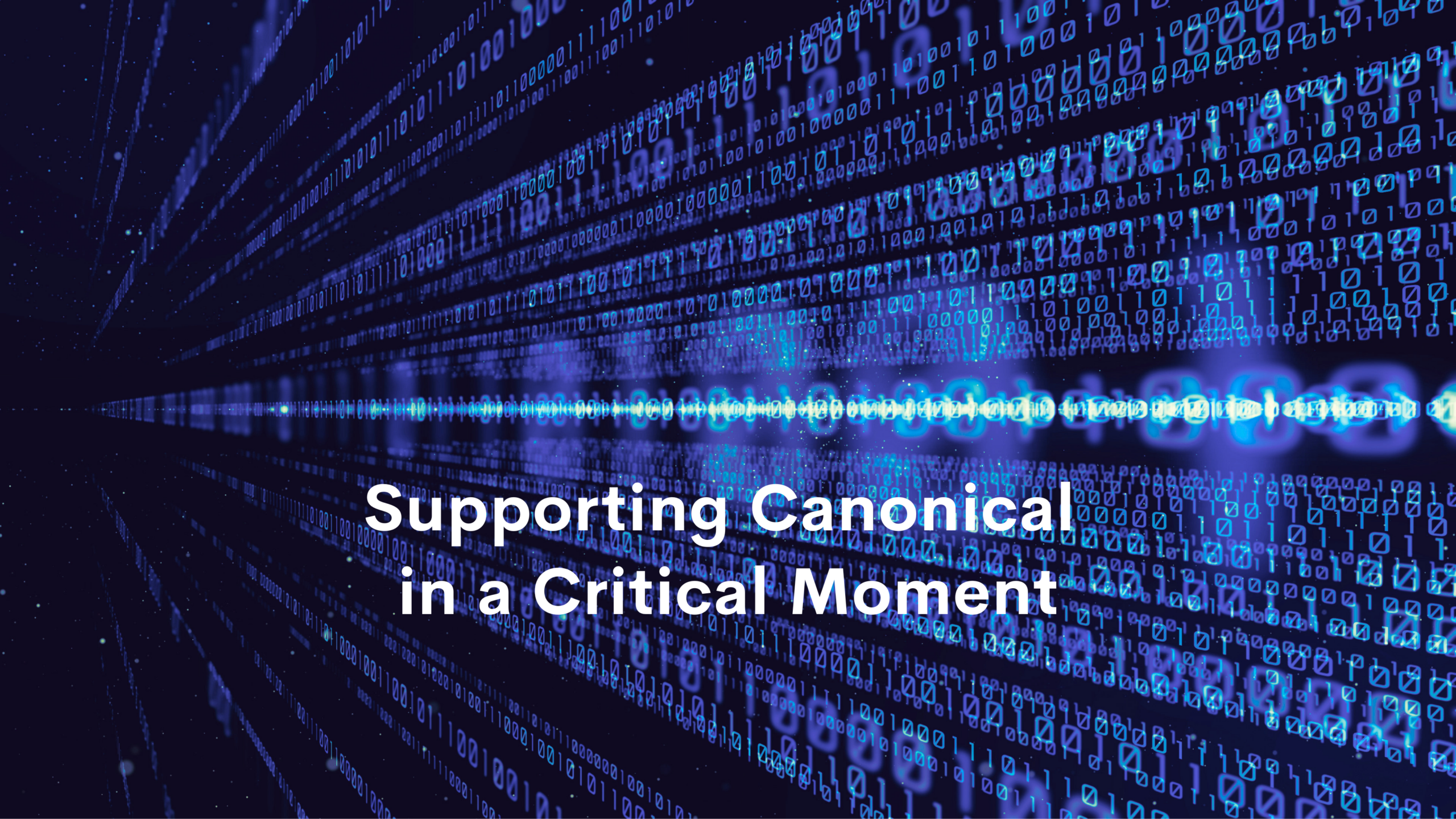 Supporting Canonical in a Critical Moment